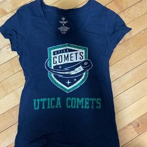 Womens Utica Comets Hockey V Neck Tee Small
